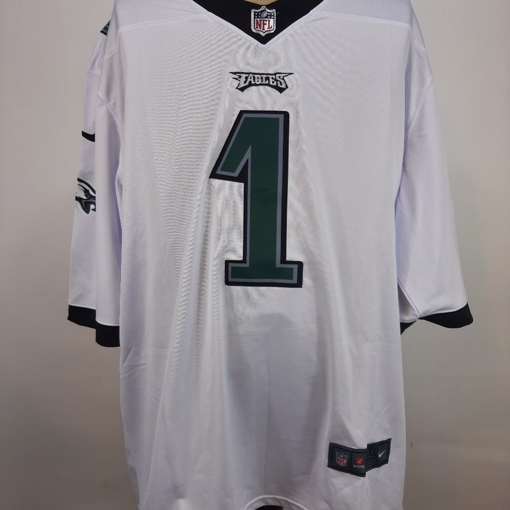Jalen Hurts 1 Philadelphia Eagles Jersey Mens XXXL 3XL White Nike